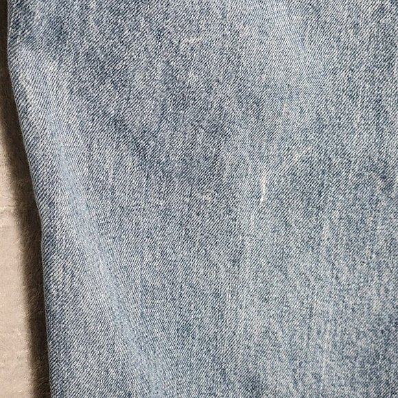 Levis 505 Straight Jeans 36 x 29.5 Mens Denim Light Blue Whiskering Blue 36 x 30 - Picture 11 of 16